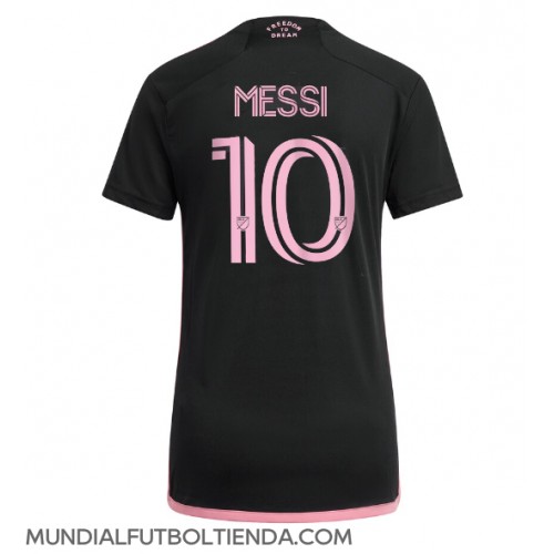 Camiseta Inter Miami Lionel Messi #10 Segunda Equipación Replica 2024-25 para mujer mangas cortas